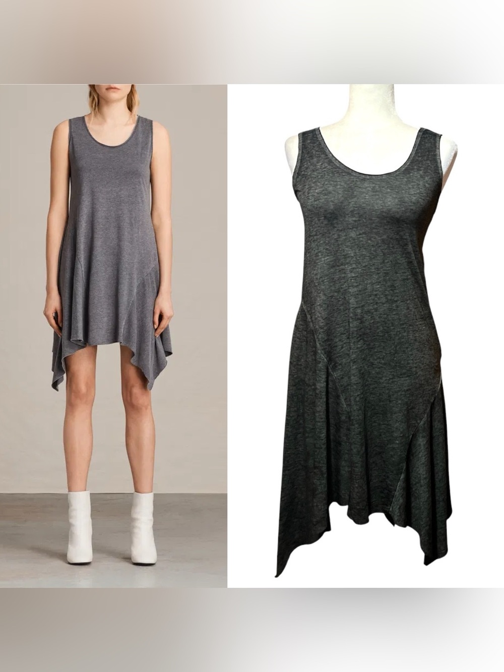 ALL SAINTS Tany Asymmetrical Sleeveless Dress